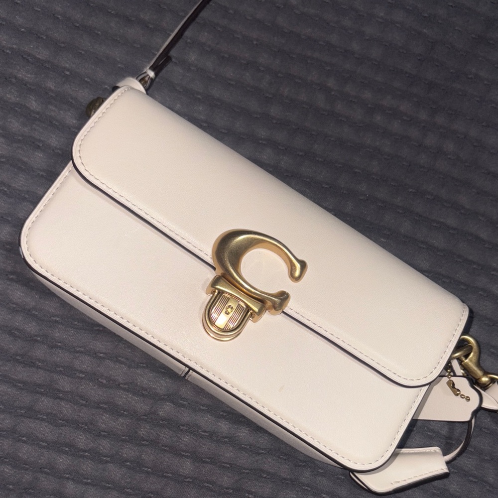 Coach Cream Crossbody Bag with Gold Hardware